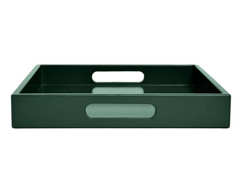 Dark Green Tray with Handles | Green coffee tables, Ottoman tray, Ottoman coffee table