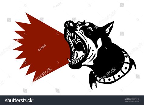 Dog Barking Stock Vector Illustration 132377318 : Shutterstock