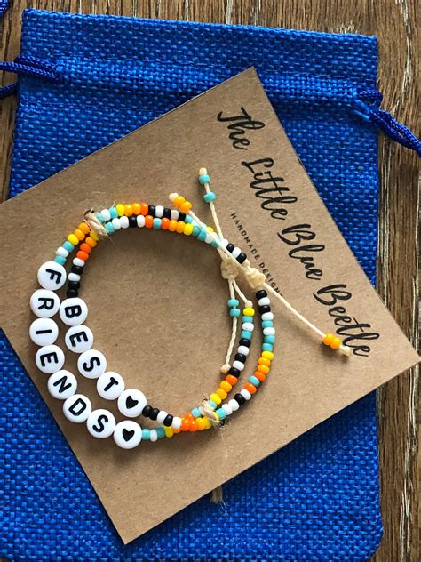 Beaded Best Friend Bracelets Adjustable | Etsy | Best friend bracelets, Friend bracelets ...