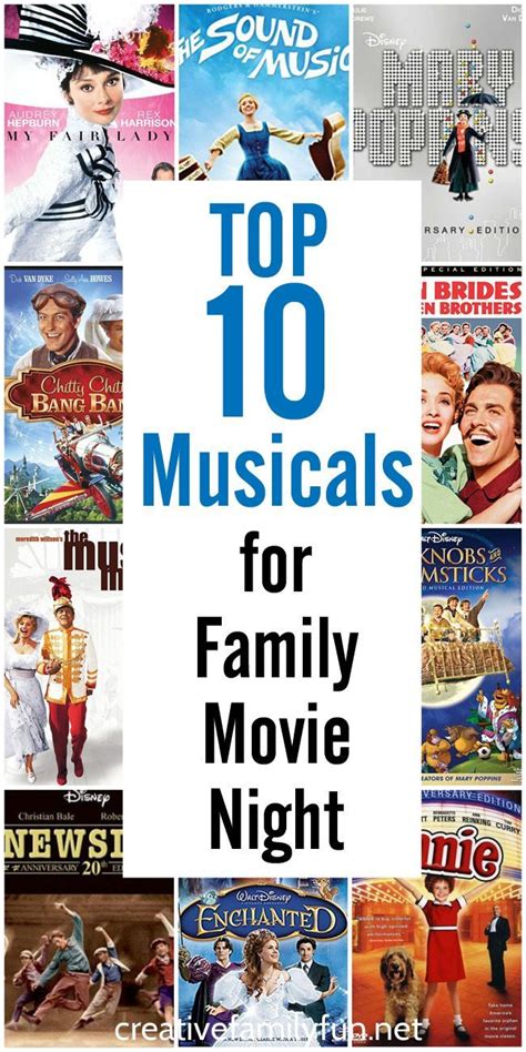 Top 10 Musicals for Family Movie Night - Creative Family Fun | Musical movies, Family movies ...