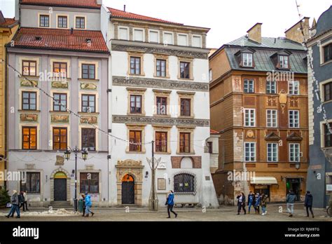 Warszawa / Poland - The rebuilt old town, winter in Warsaw Stock Photo - Alamy