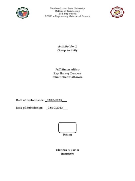 Activity No. 1 Lab Report | PDF | Engineering | Physical Sciences