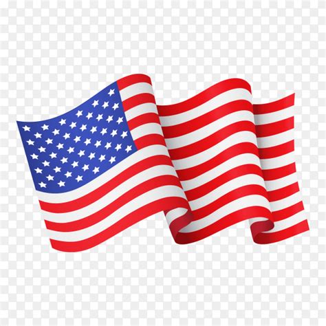 Waving American flag on transparent background PNG - Similar PNG