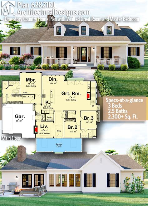 Country Farmhouse Plans, Farmhouse House, Country House Plans, Dream House Plans, House Floor ...