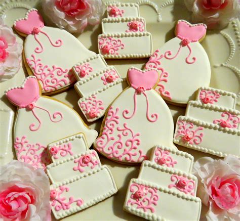 24 Decorated Sugar Cookies Wedding Dress Cake Bridal Shower