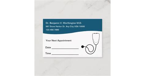 Medical Office Patient Appointment Cards | Zazzle