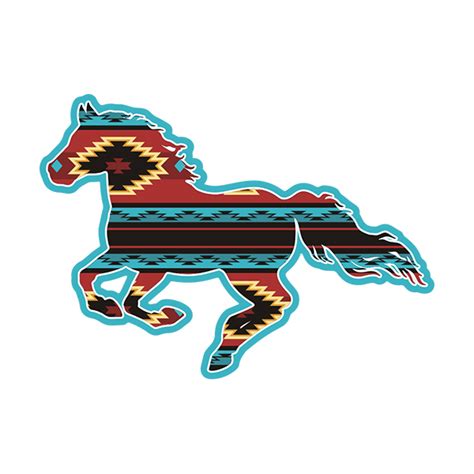 Native American Horse Sticker Decal Southwest First Nation Mustang (LH) V2 - Rotten Remains