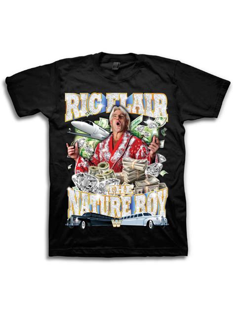 WWE Ric Flair The Nature Boy Men's Short Sleeve Graphic T-shirt, up to ...