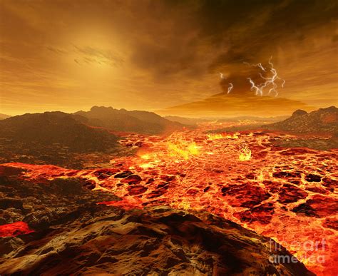 Volcanic Activity On Venus Photograph by Ron Miller / Science Photo Library - Fine Art America