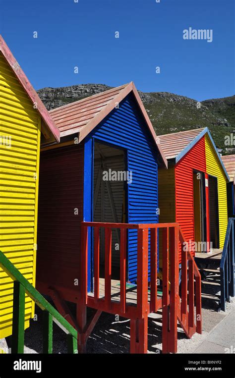 Colorful beach houses at St. James' Beach, Cape Town, South Africa Stock Photo - Alamy