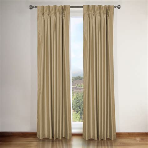 Shop Elaine Taupe Pinch Pleat Curtain Panel Pair - Free Shipping On ...