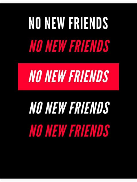 "No New Friends" Sticker for Sale by minty128 | Redbubble