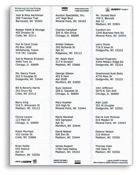 Printable Mailing Address Labels - S.oldvictheatre.com