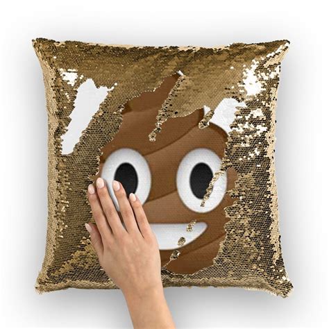 Poop Emoji Sequin Pillow Poop Emoji Sequin Cushion Funny | Etsy