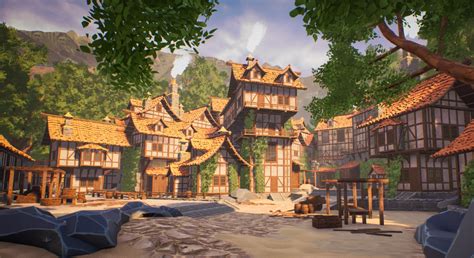 Modular Medieval Town (Stylized Town, Stylized Village, Medieval Village, Town) in Environments ...