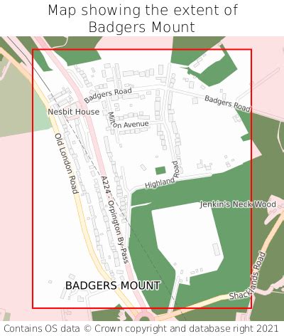 Where is Badgers Mount? Badgers Mount on a map