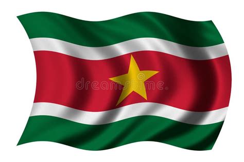 Vlag van Suriname stock illustratie. Illustratie bestaande uit illustratie - 3954186