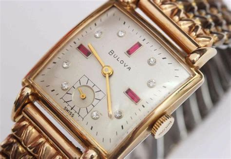 1952 vintage BULOVA men's wristwatch w/ Diamond & g | Vintage watches ...