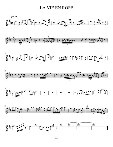 la vie en rose 2.1 Sheet music | Musescore.com