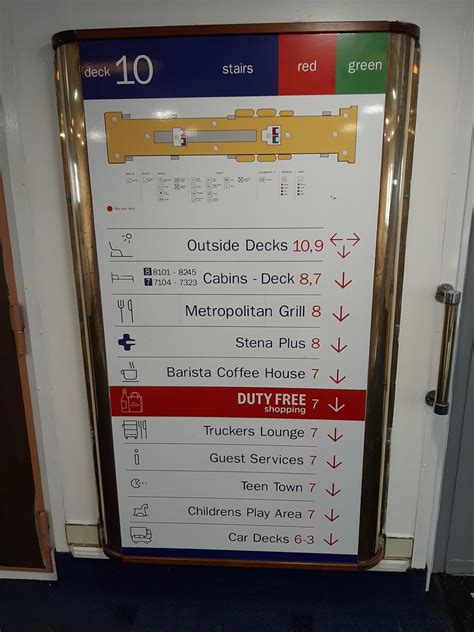 Stena Europe | Deck 10 plan and directional signs. | andrewjohnorr | Flickr