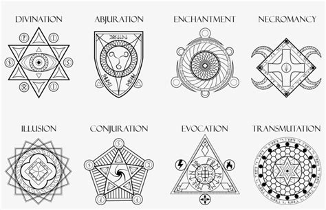 Magic Spell Generator - Dnd Schools Of Magic Symbols Transparent PNG - 3456x2160 - Free Download ...