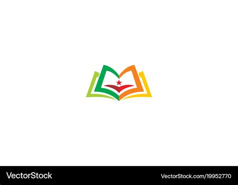 Book education knowledge logo Royalty Free Vector Image