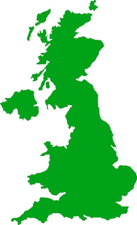 Green colored United Kingdom outline map. Political uk map. Vector ...