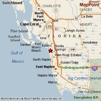 Barefoot Beach, Florida Area Map & More