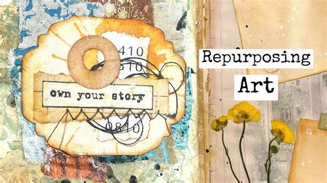 Repurposing Art! Junk Journal Snacks #53 - Bitesized Inspiration For Your Journal! - YouTube