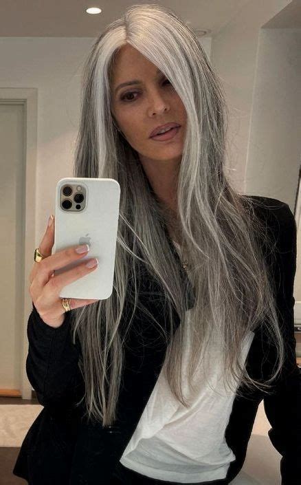 Pin by Melanie Laurendine on Hair: Styles and Color in 2023 | Long gray ...