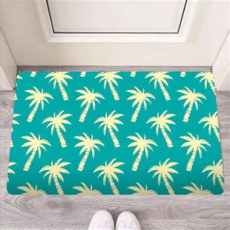 Order Green Palm Tree Hawaiin Print Door Mat from Brightroomy now!