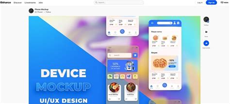 Behance Mockup: Look for App Mockup Inspirations