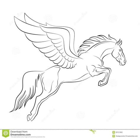 Pegasus Stock Photo - Image: 28121860 | Pegasus art, Horse drawings ...