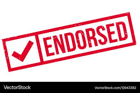 Endorsed rubber stamp Royalty Free Vector Image