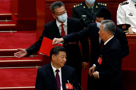 Chinese ex-president Hu Jintao escorted out of party congress | The ...