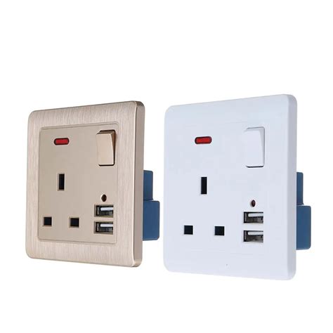 13A Switch Socket Outlet : 13A Switched Socket outlet, 1 Gang Metal ...