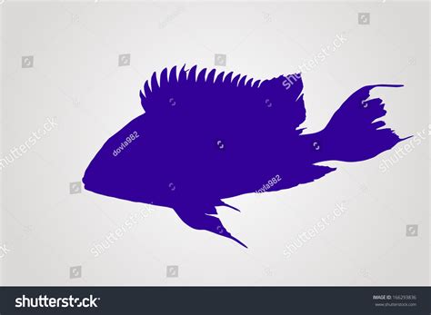 Fish Vector Silhouette Symbol Blue Fish Stock Vector (Royalty Free) 166293836 | Shutterstock