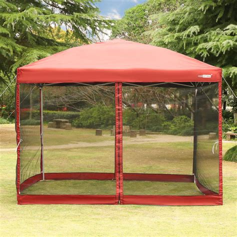 VIVOHOME 210D Oxford Outdoor Easy Pop Up Canopy Screen Party Tent with ...