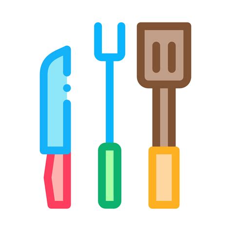 bbq utensil icon vector outline illustration 17322838 Vector Art at Vecteezy