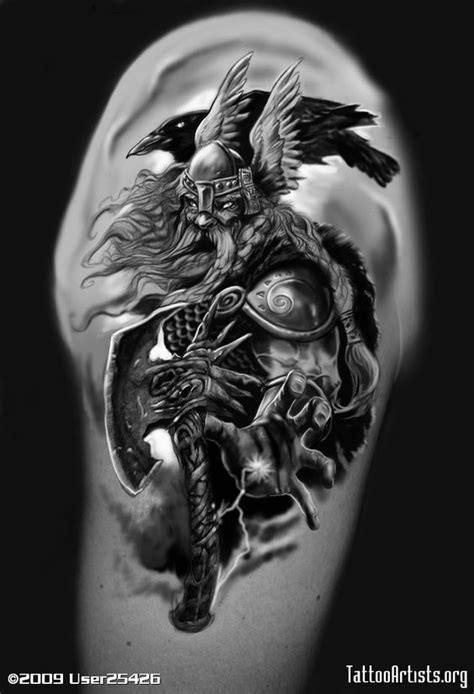 odin tattoo | Norse tattoo, Viking tattoo sleeve, Warrior tattoos