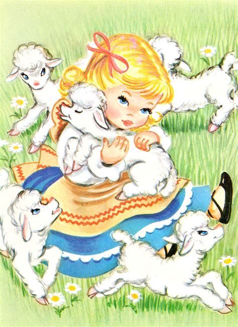 Little Bo Peep and her Sheep xo | Childrens books illustrations, Sheep ...