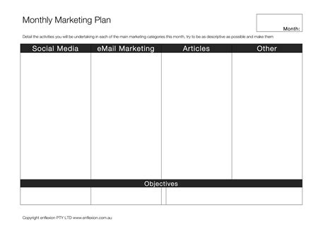 Printable Marketing Plan Template