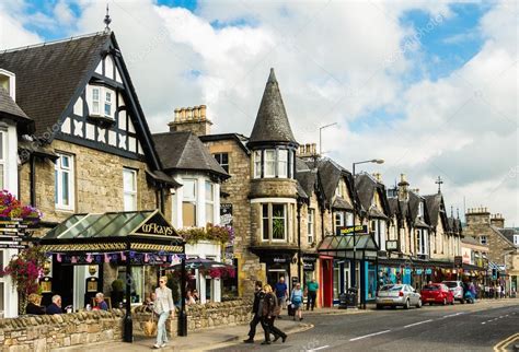 Pitlochry main street in Scotland – Stock Editorial Photo © lowsun ...