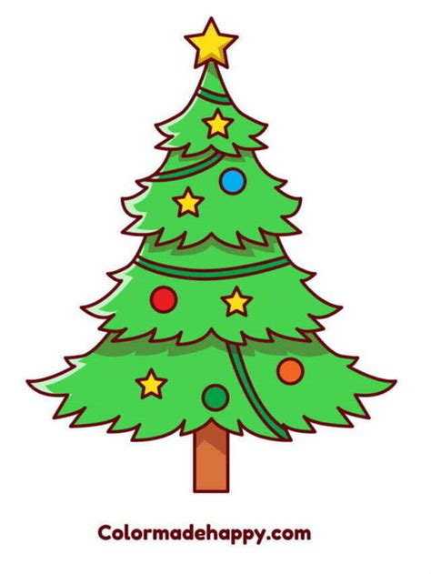 How To Draw A Christmas Tree With Presents Step By Step