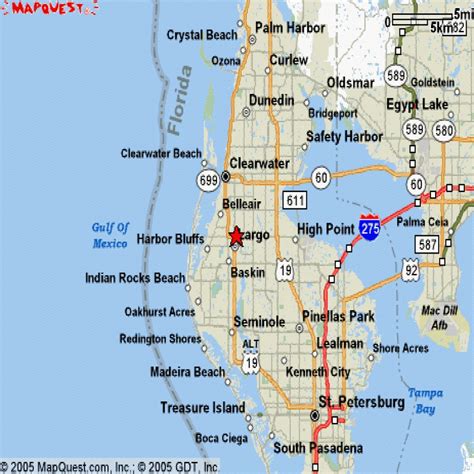 Tampa Bay Area Map Stock Vector. Illustration Of Cities - 48412342 - Map Of Clearwater Florida ...