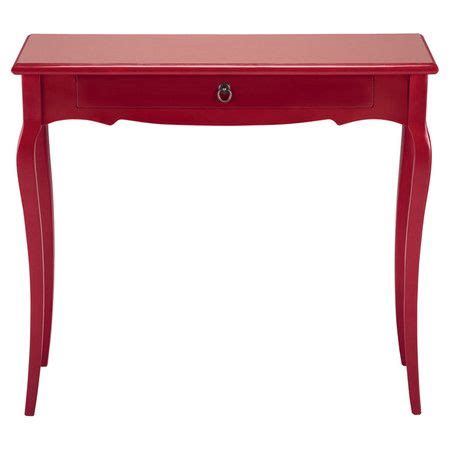 Hall table in red with cabriole legs. Product: Hall table Construction Material: Wood Color: Red ...