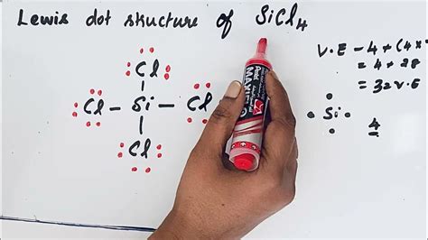 Lewis dot structure of SiCl4 (Silicon tetrachloride) - YouTube