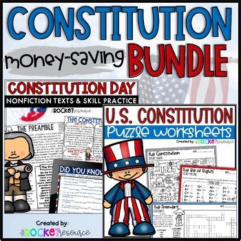 U.S. Constitution Bundle | Constitution Day Activities by The Rocket ...