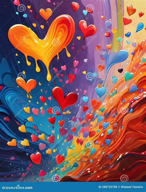 Falling hearts background stock illustration. Illustration of texture - 288732798