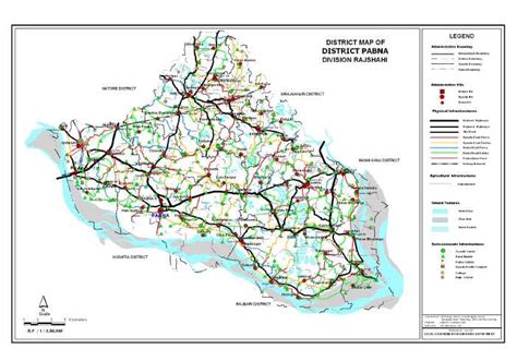 Maps of Bangladesh: Pabna District